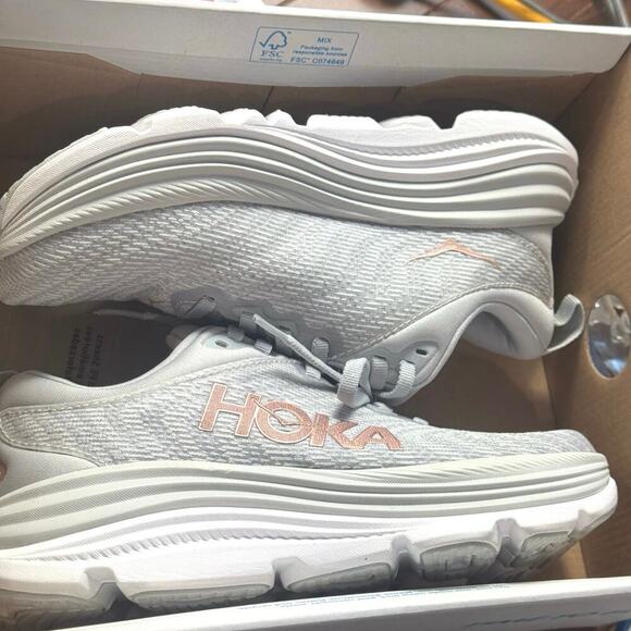 HOKA Women's Gaviota 5 Road Running Shoes in Harbor Mist/Rose Gold Size 5B NWB - Picture 5 of 12